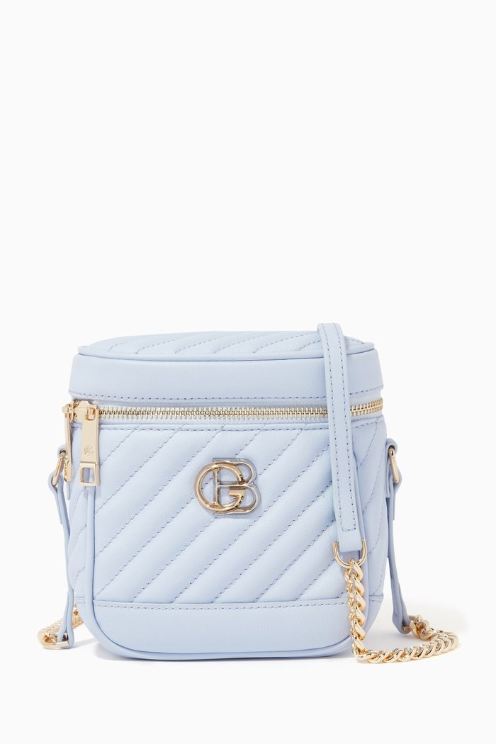 

Crossbody in Quilted Leather, Blue