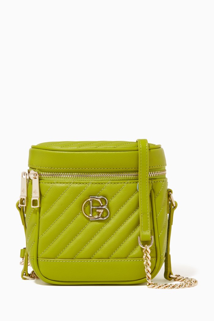

Crossbody in Quilted Leather, Green