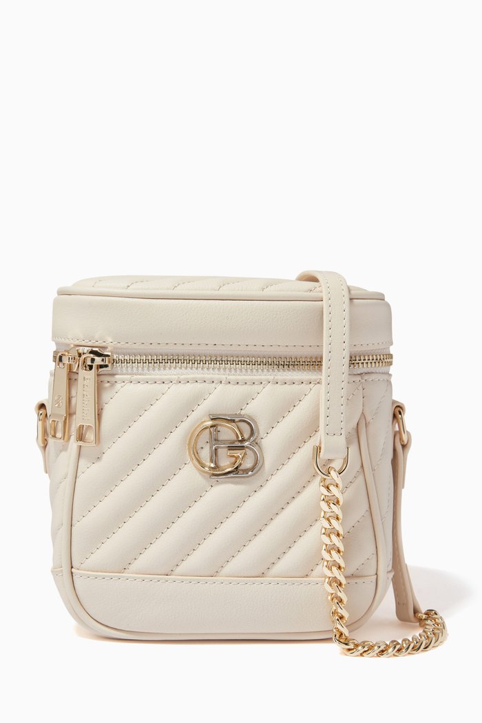 Crossbody in Quilted Leather, Neutral