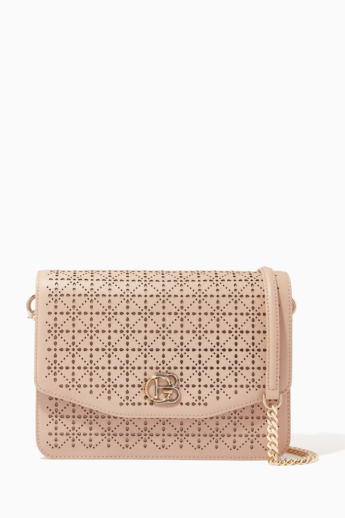 

Crossbody in Embossed Leather, Neutral