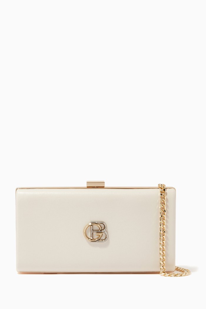 

Clutch in Grained Leather, Neutral