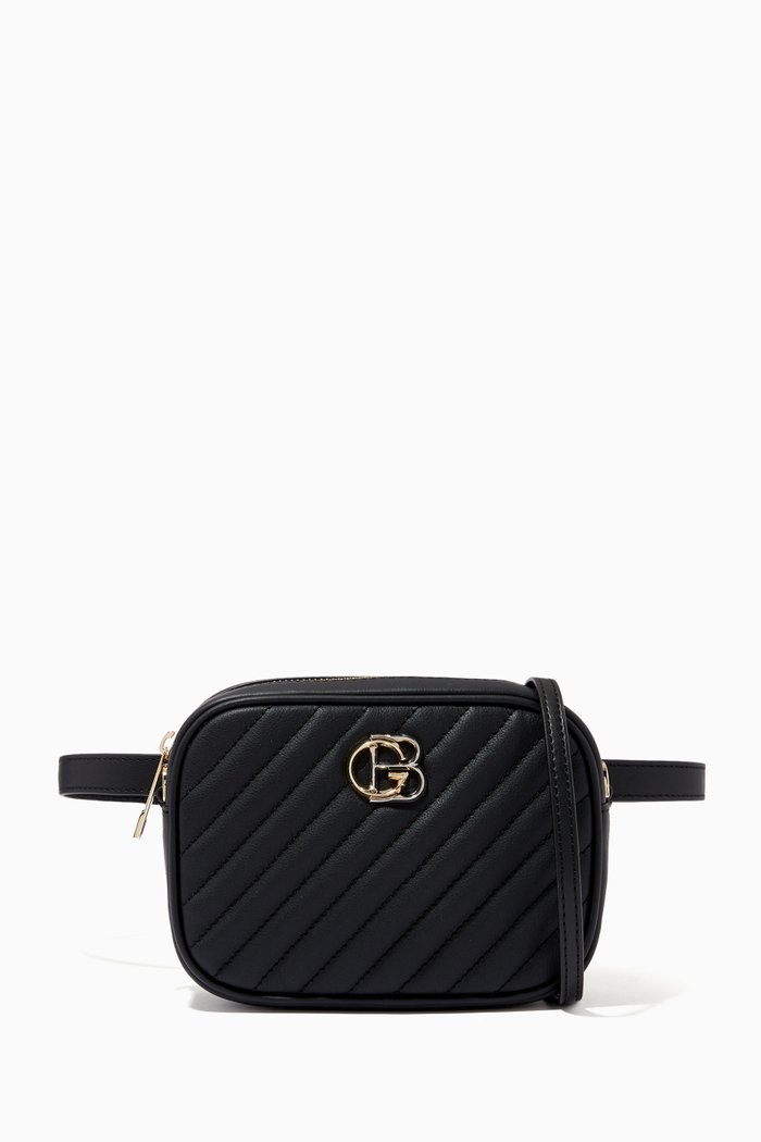 

Convertible Crossbody in Quilted Leather, Black