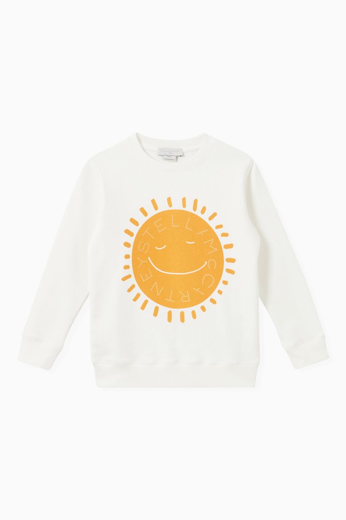 

Logo Print Sweatshirt in Sustainable Cotton, White