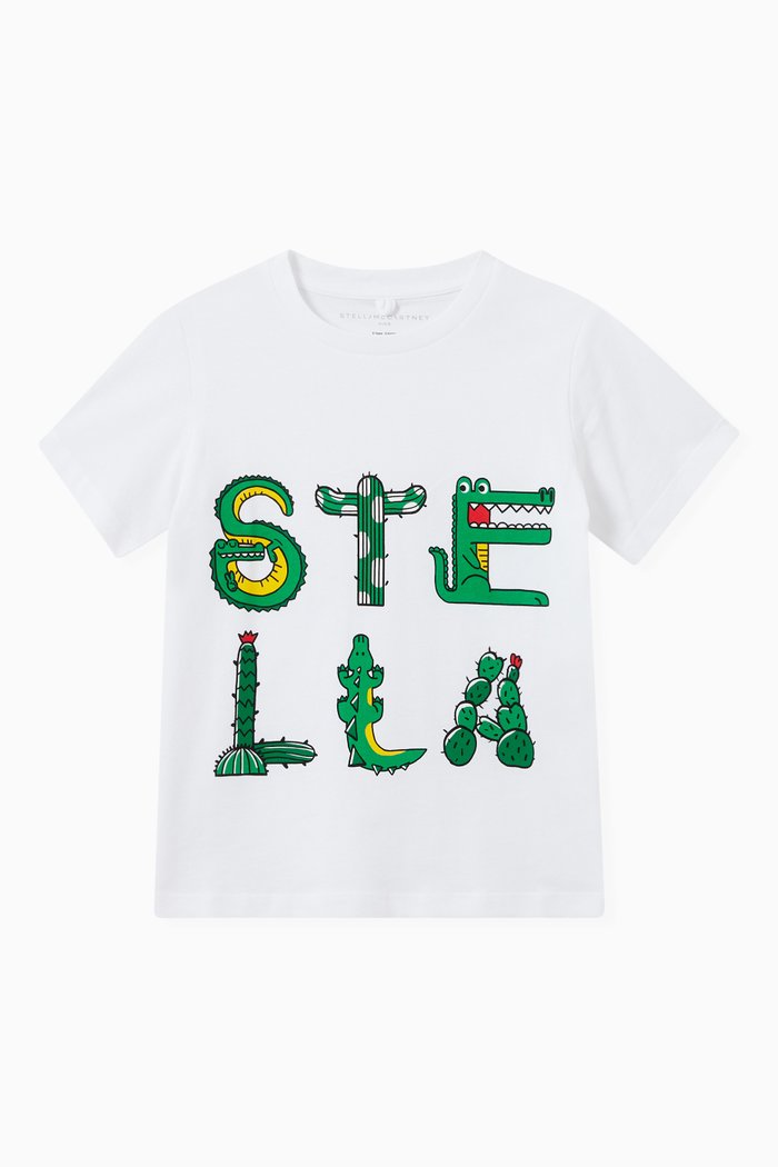 

Alligator Logo Print T-Shirt, White