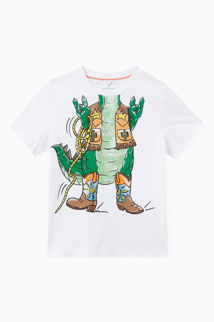 

Alligator Logo Print T-Shirt, White
