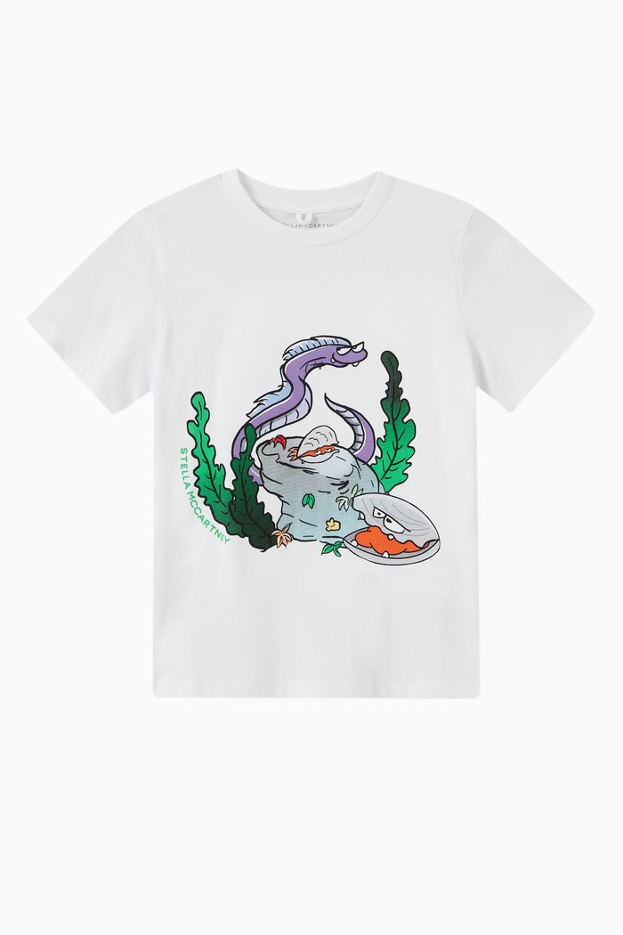 

Cosmic Print T-shirt in Cotton, White