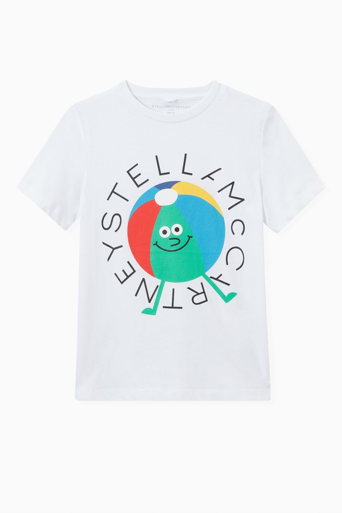 

Stella Ball Logo Print T-shirt in Cotton, White