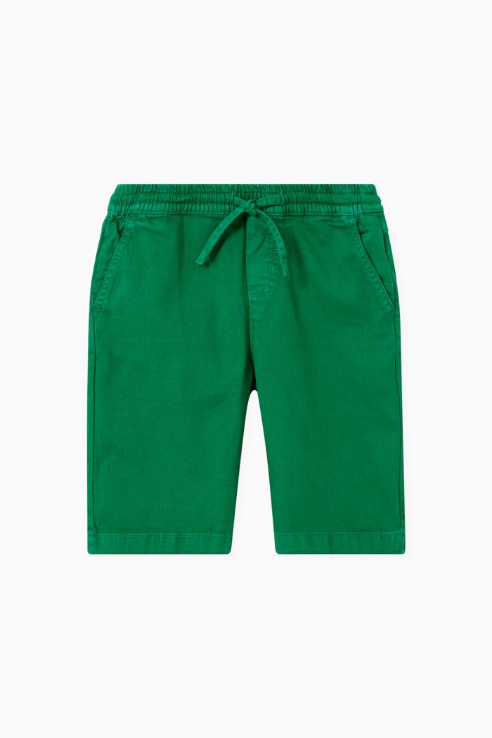 

Organic Cotton Drawstring Shorts, Green