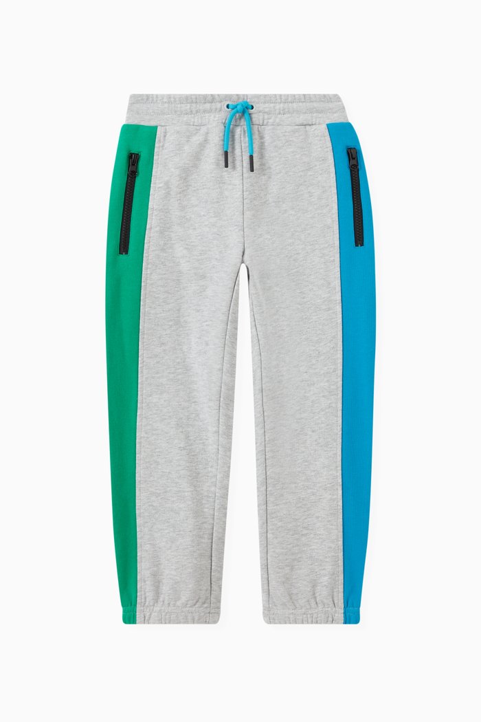 

Colourblock Track Pants in Sustainable Cotton, Grey