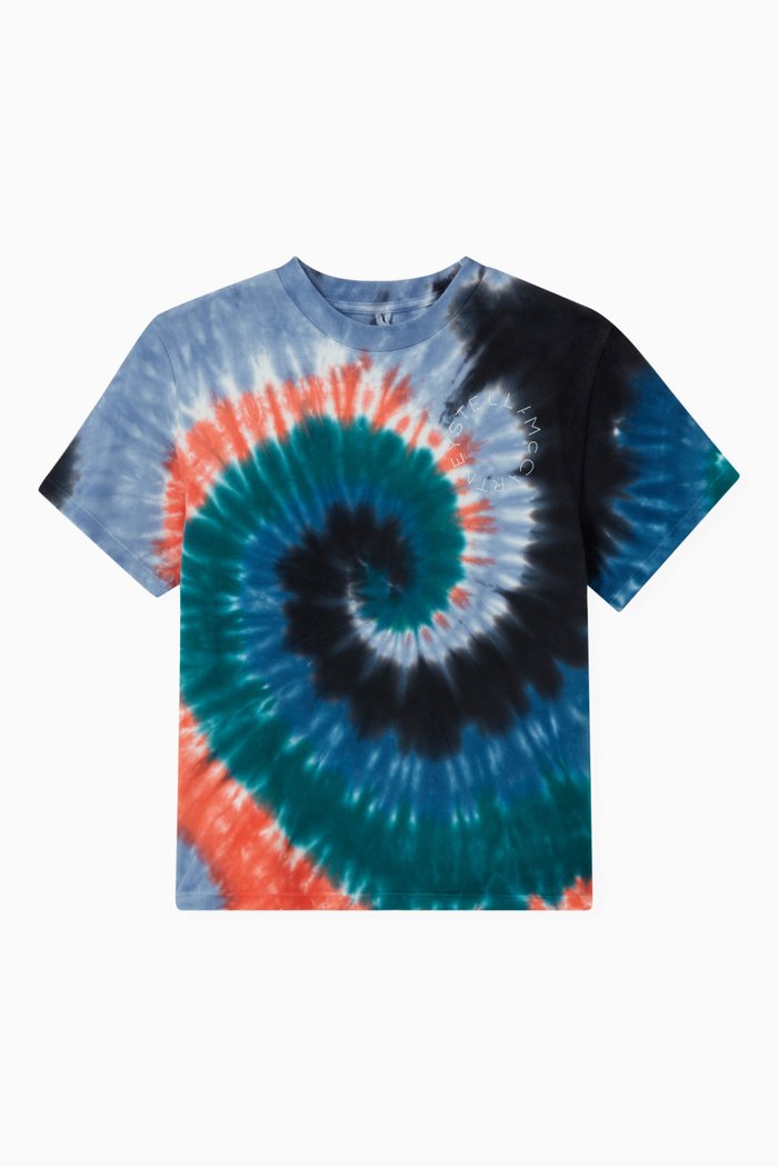 

Tie Dye Print T-shirt in Organic Cotton, Multicolour