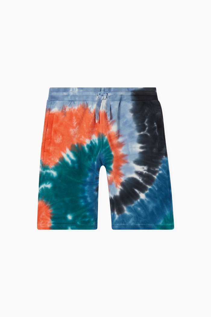 

Tie Dye Print Shorts in Organic Cotton, Multicolour