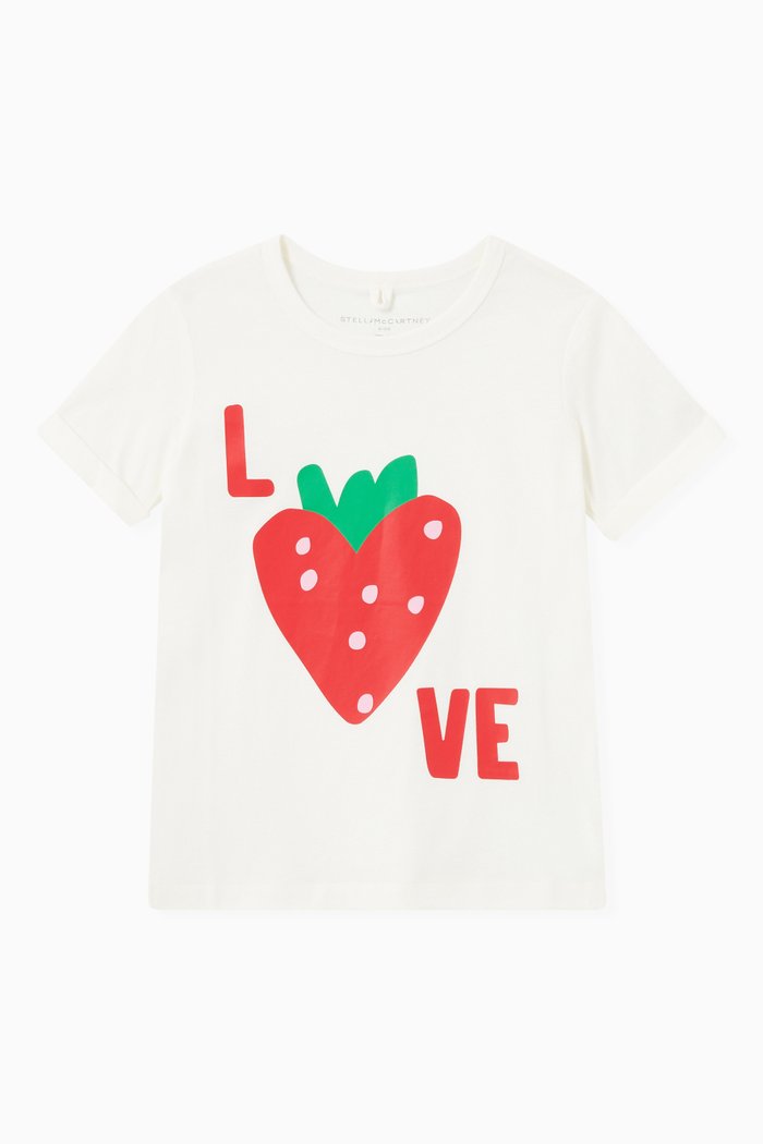 

Slogan Print T-Shirt in Sustainable Cotton, White