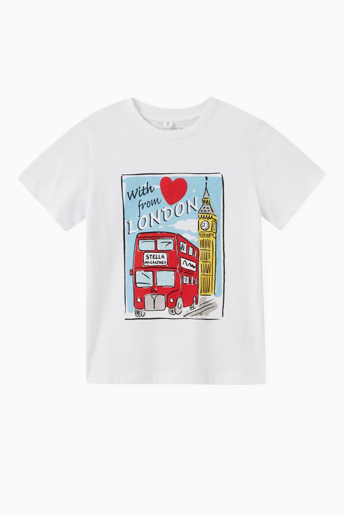 

London Print T-shirt in Cotton, White