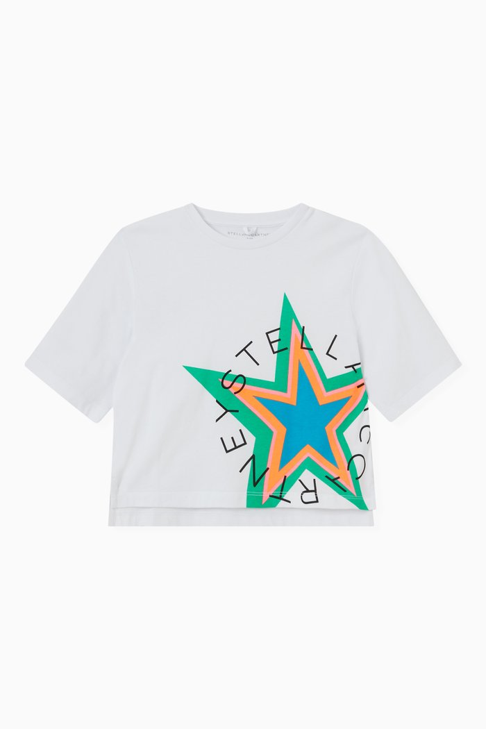 

Star Print T-shirt in Cotton, White