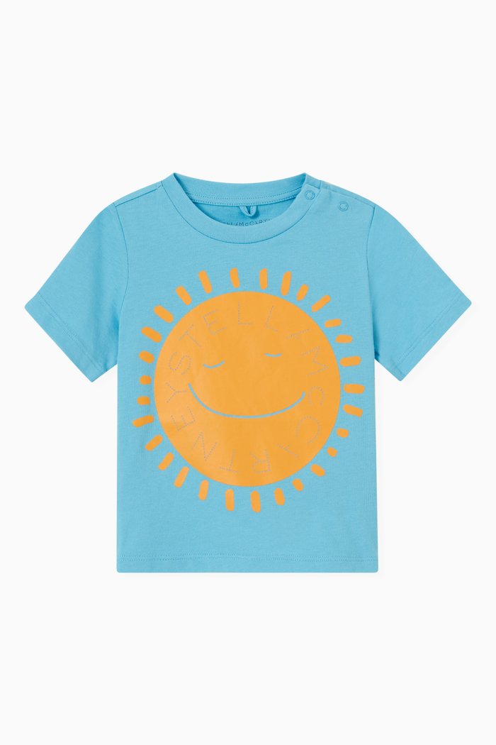 

Smiley T-shirt in Cotton, Blue