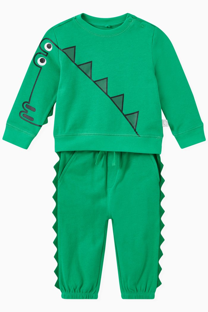 

Alligator Track Suit in Organic Cotton, Green