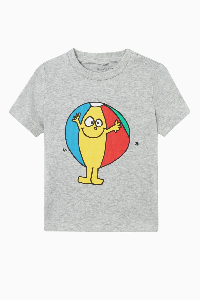 Beachball T-shirt in Cotton, Grey