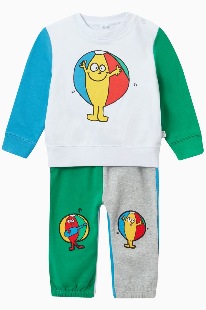 

Beachball Print Tracksuit in Cotton, Neutral