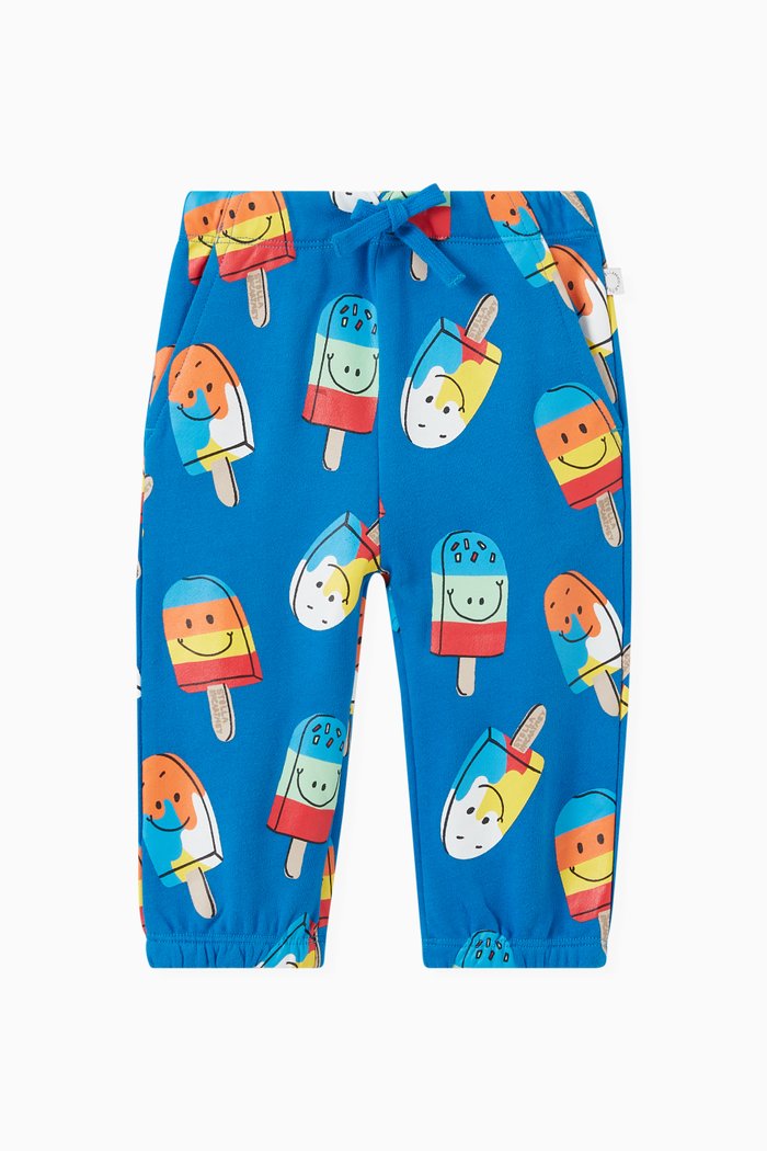 

Ice Cream Print Sweatpants in Cotton, Blue