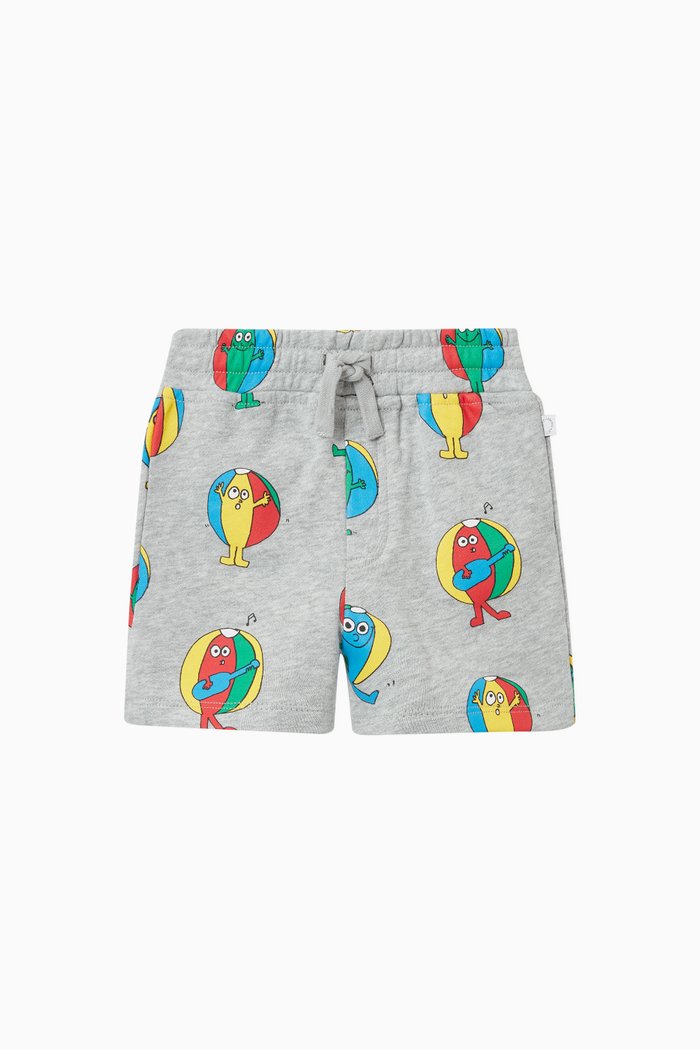 

Beachball Print Shorts in Cotton, Grey