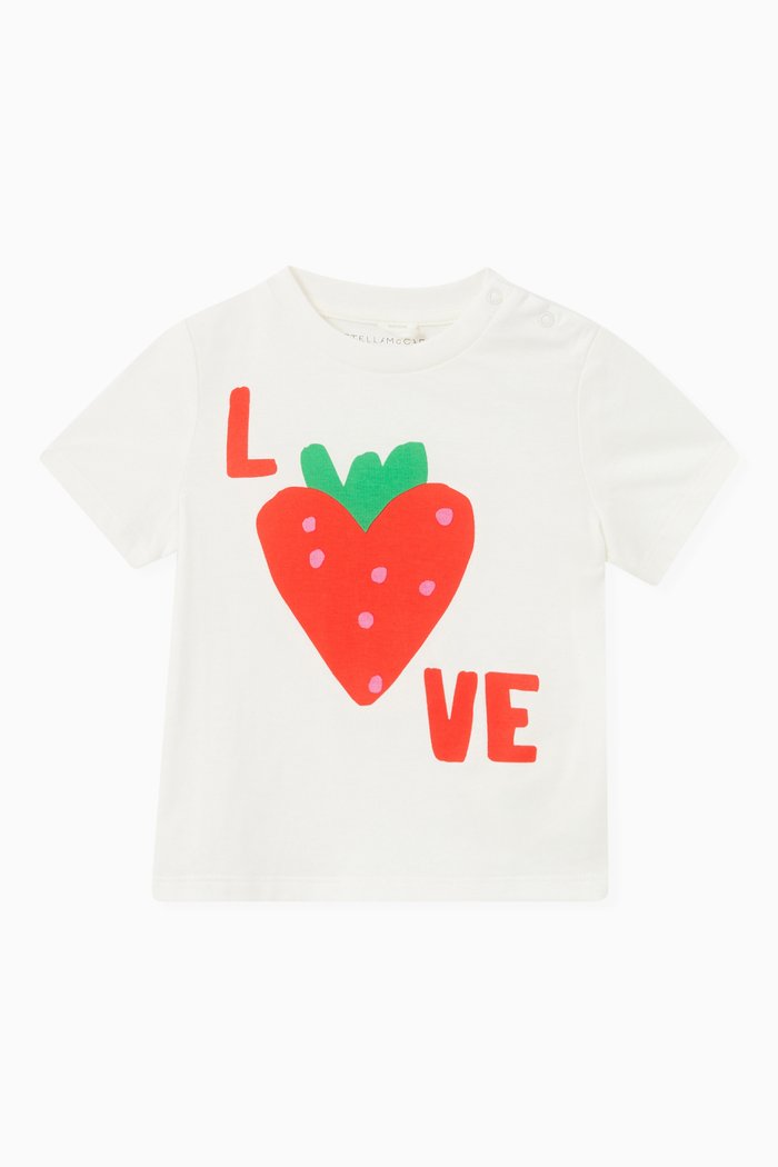 

Strawberry Love T-Shirt in Jersey, White