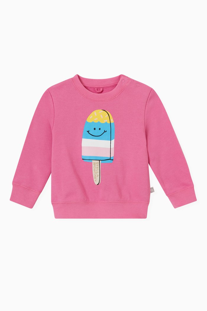 

Ice cream Print Sweatshirt in Cotton, Pink