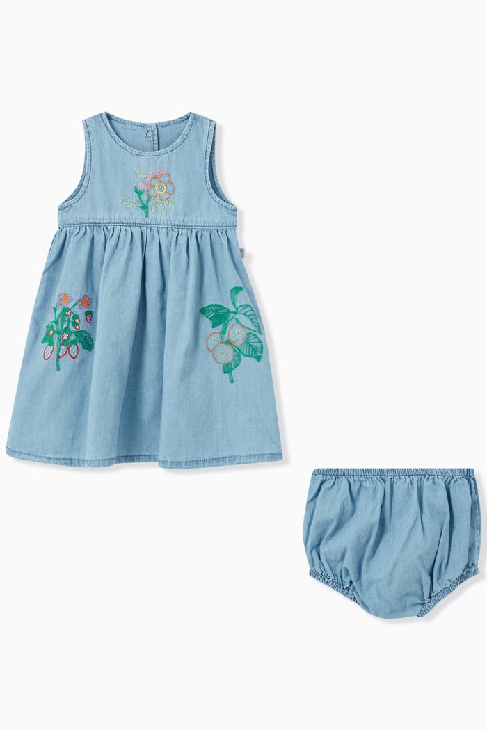 

Botanical Print Dress, Blue