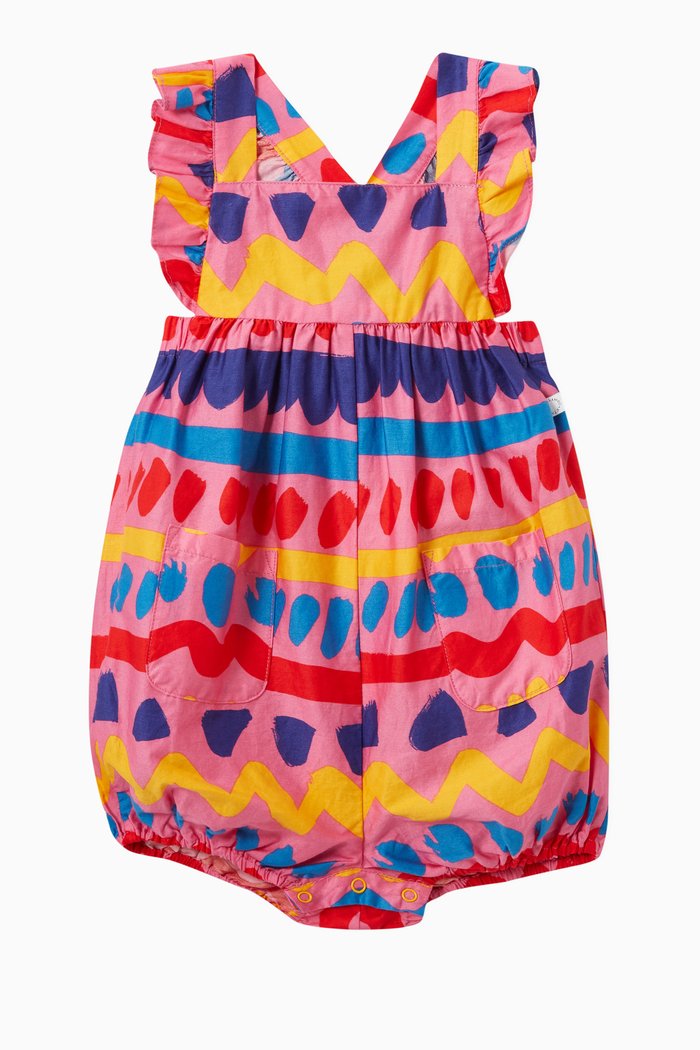 

Stripes & Waves Romper in Cotton, Multicolour