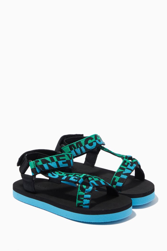 

Logo Tape Velcro Sandals, Multicolour