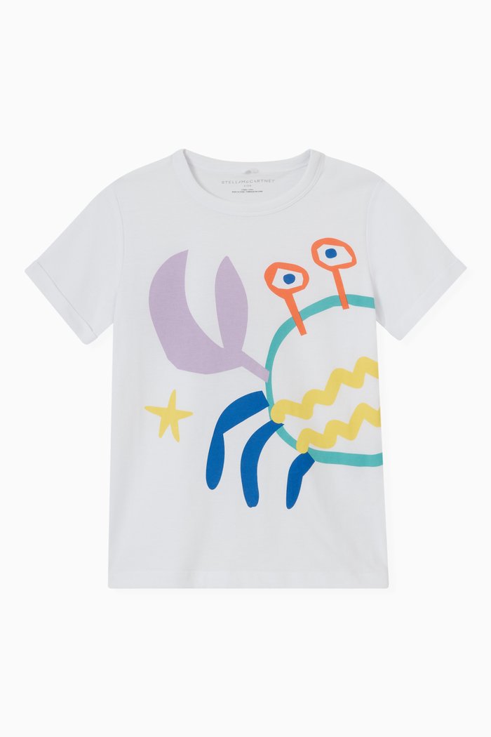 

Crab Print T-shirt in Cotton, White