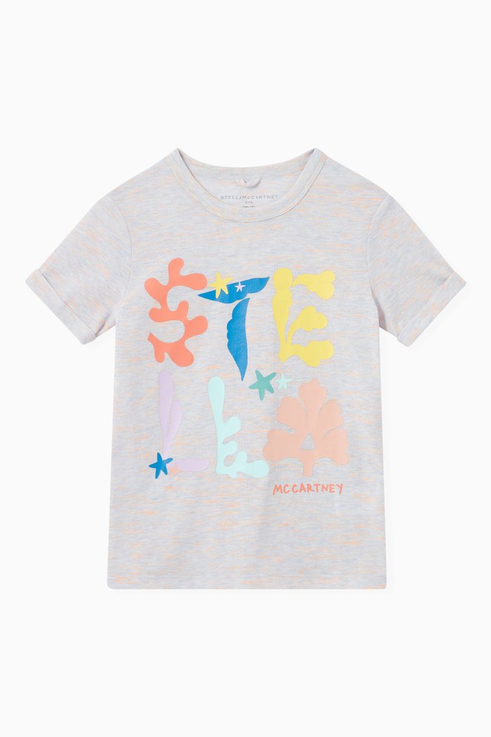 

Logo Lettering T-Shirt in Speckle Knit, White