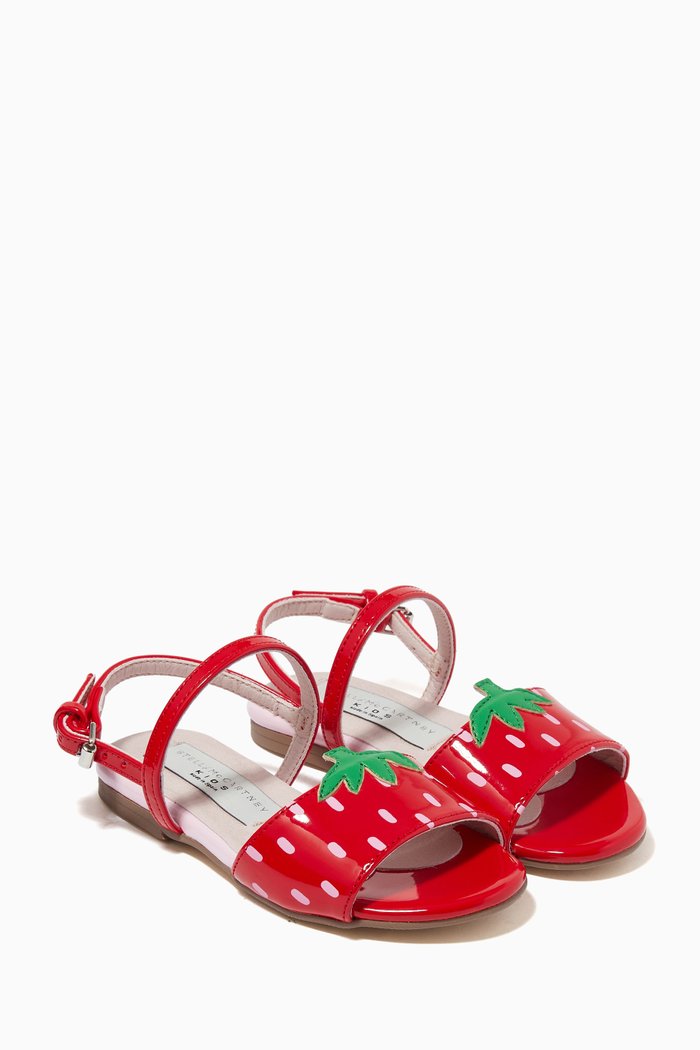 

Strawberry Buckle Sandals, Red