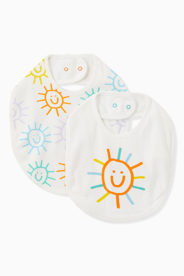 

Sun Smiley Bib, Set of 2, Multicolour