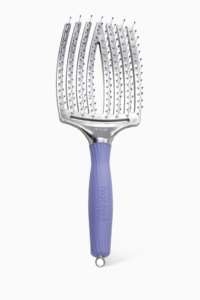 Fingerbrush Curved & Vented Paddle Brush, Colourless