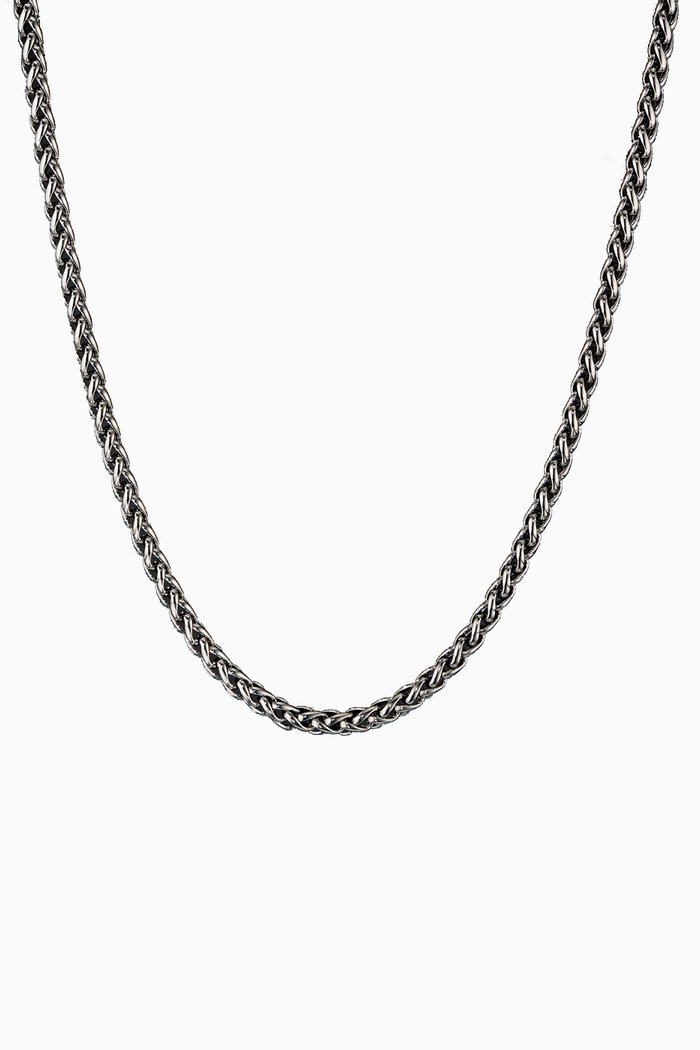Wheat Chain Necklace in Sterling Silver, 4mm