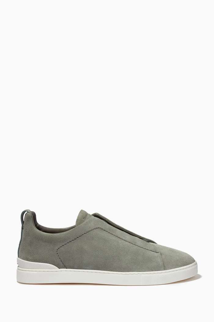 

Triple Stitch Sneakers in Suede, Green