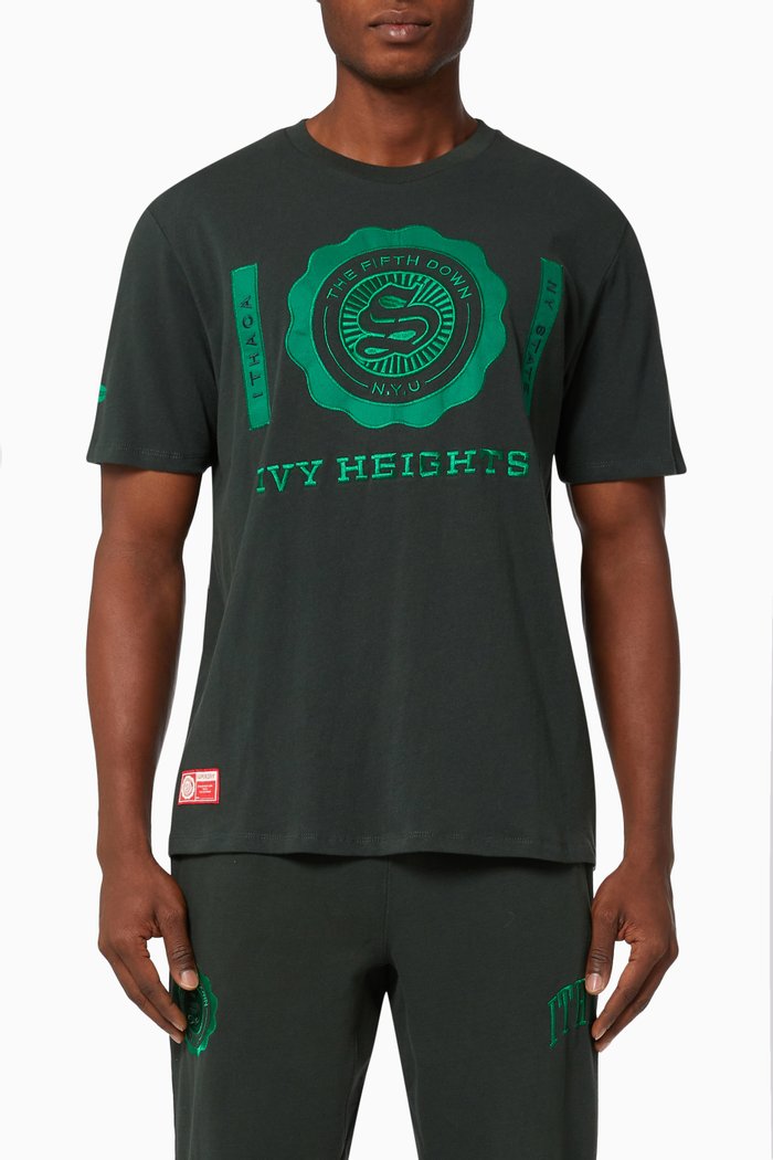

The 5th Down Graphic T-Shirt in Cotton, Green