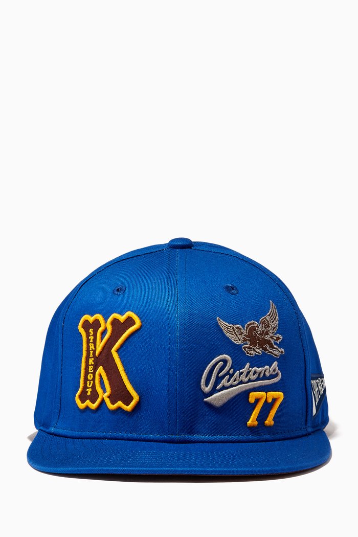 

Source Varsity Trucker Cap in Cotton, Blue