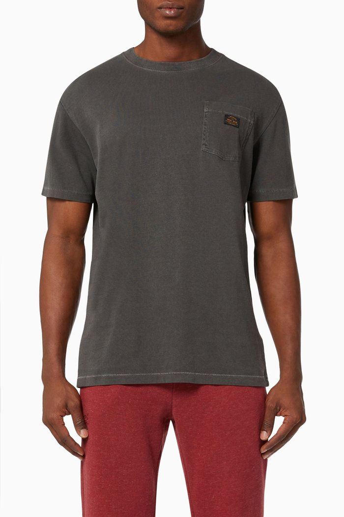 

Vintage Workwear Pocket T-shirt in Organic Cotton, Black