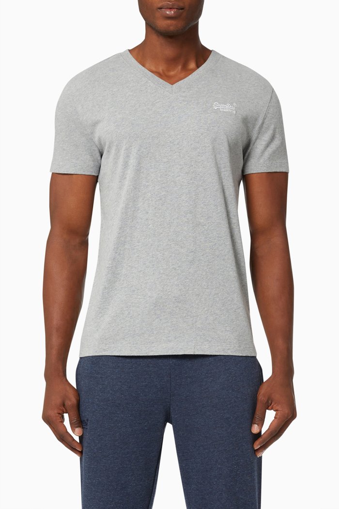 

Vintage Logo Emblem Vee T-Shirt in Cotton, Grey