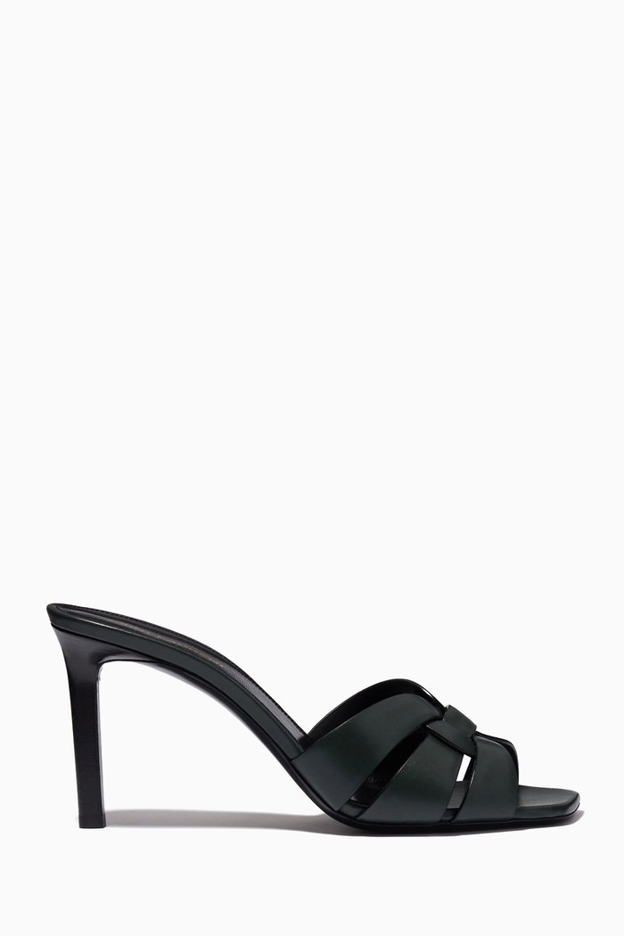 

Tribute 85 Mules in Smooth Leather, Green