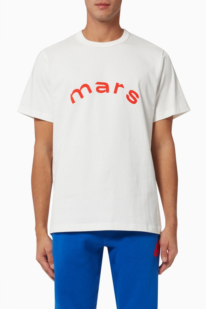 

Mars Crest T-shirt in Cotton Jersey, White