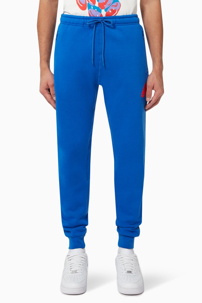 

Alien Smile Sweatpants in Cotton Fleece, Blue