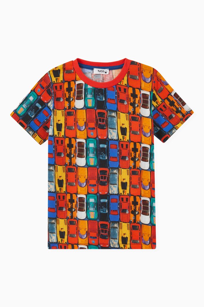 

All-over Cars Print T-shirt, Multicolour