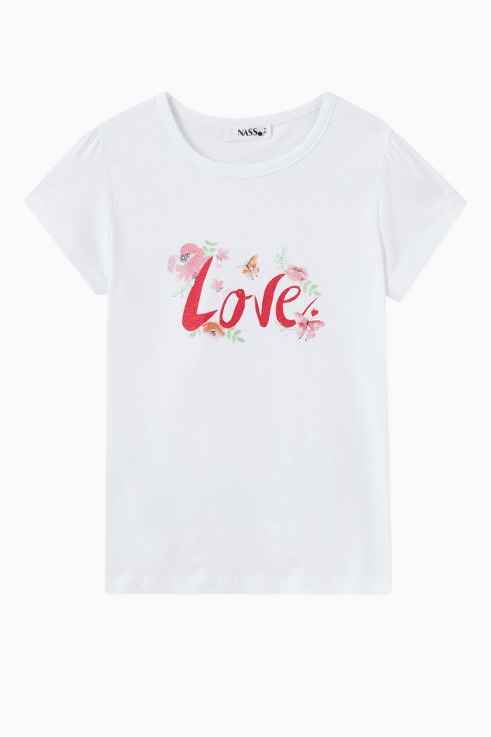 

Suha Lemon Print T-shirt in Cotton Jersey, White
