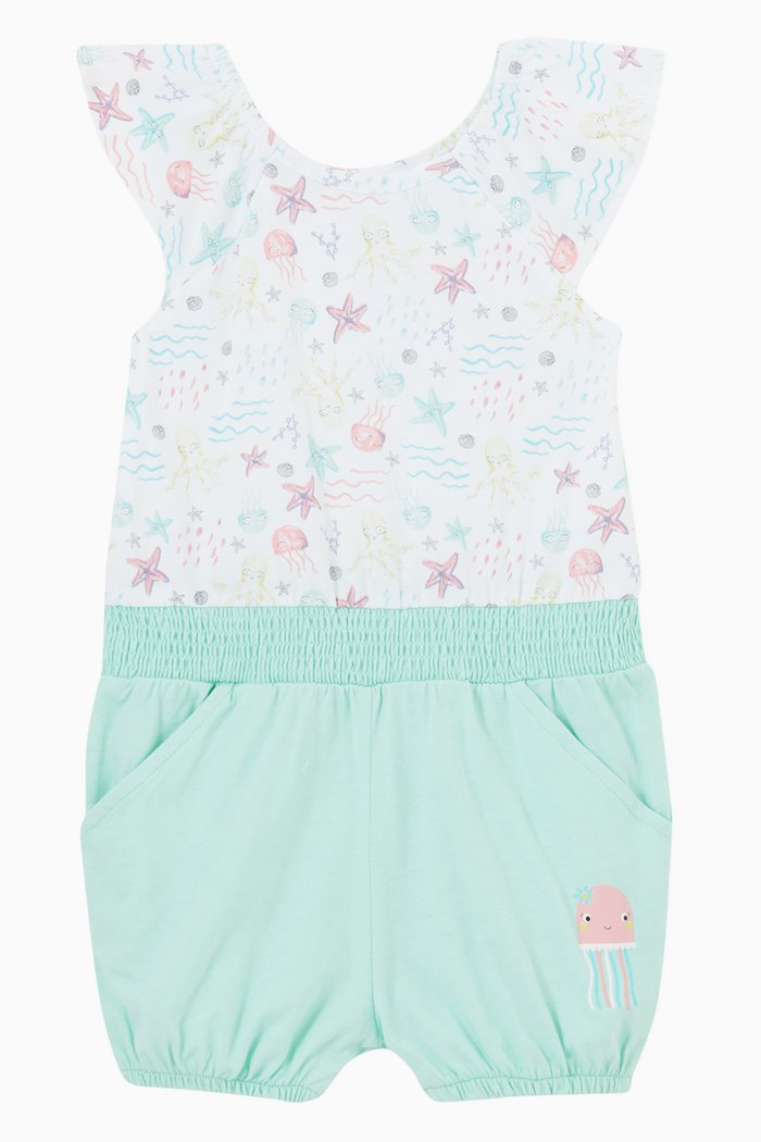 

Kinza Romper in Cotton, White
