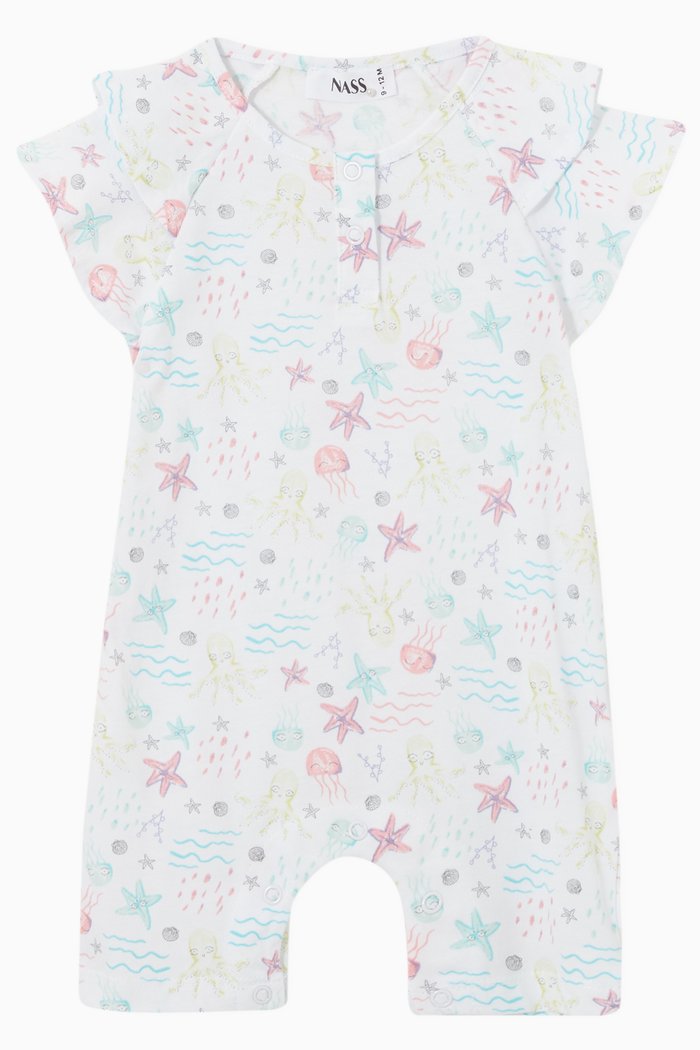 

Rahaf Romper in Cotton, White