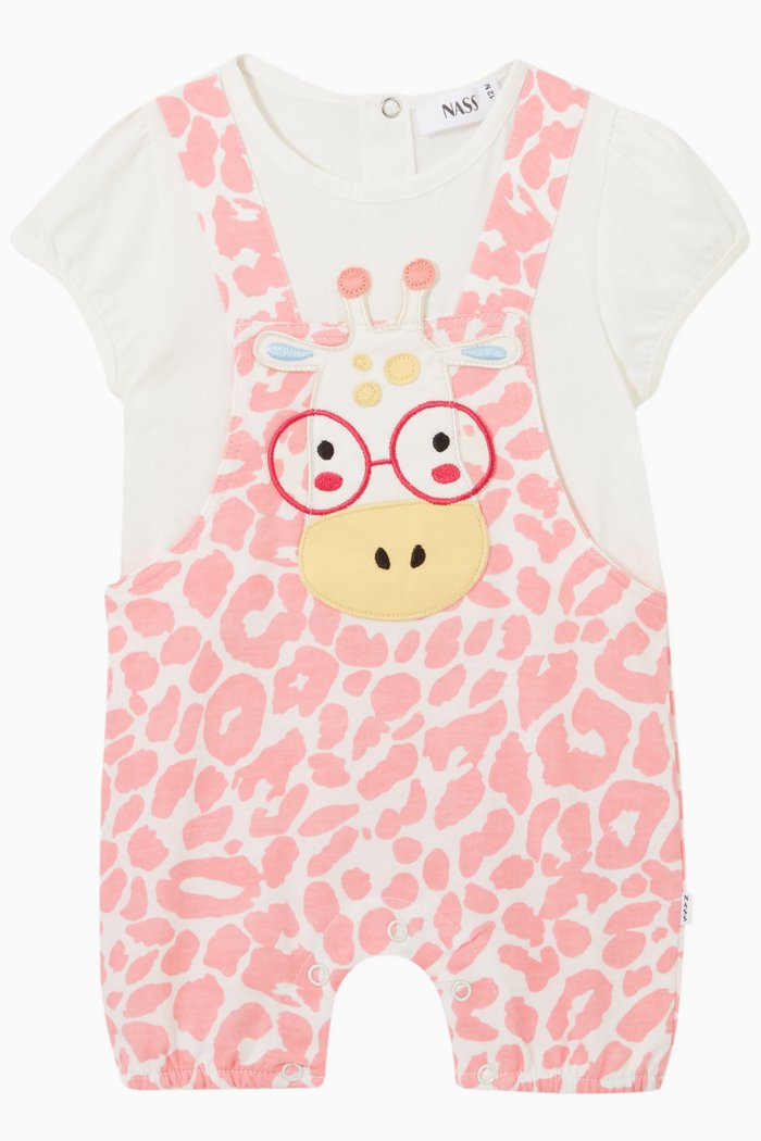

Sally Romper in Cotton, Pink