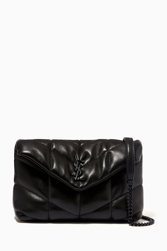 

Toy Puffer Bag in Quilted Lambskin, Black
