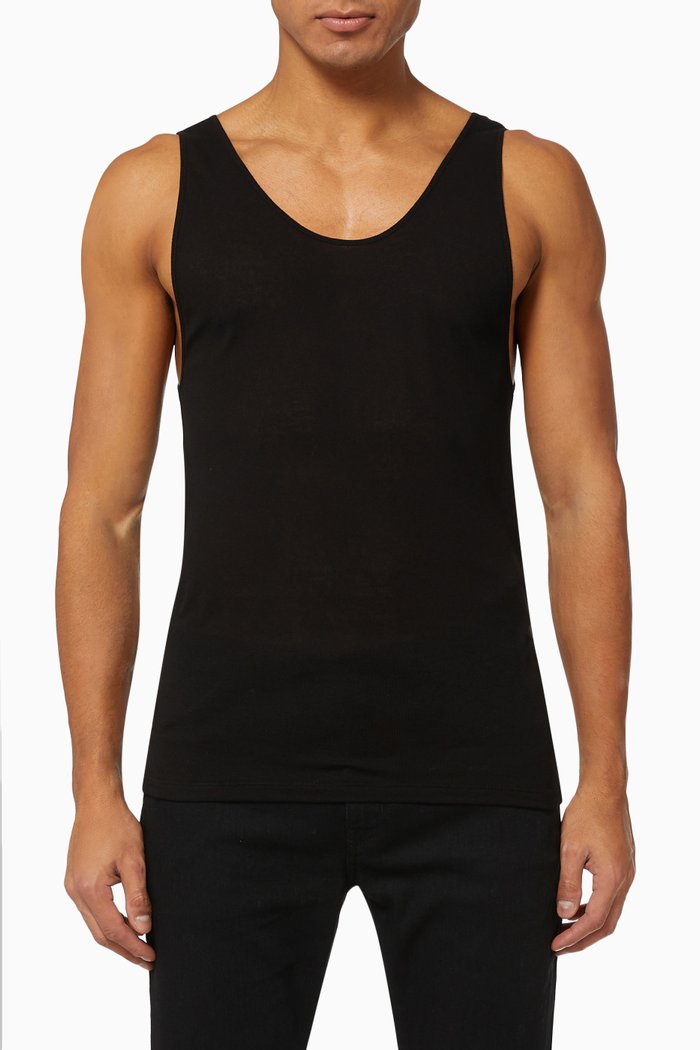 

Tank Top in Wool Jersey, Black